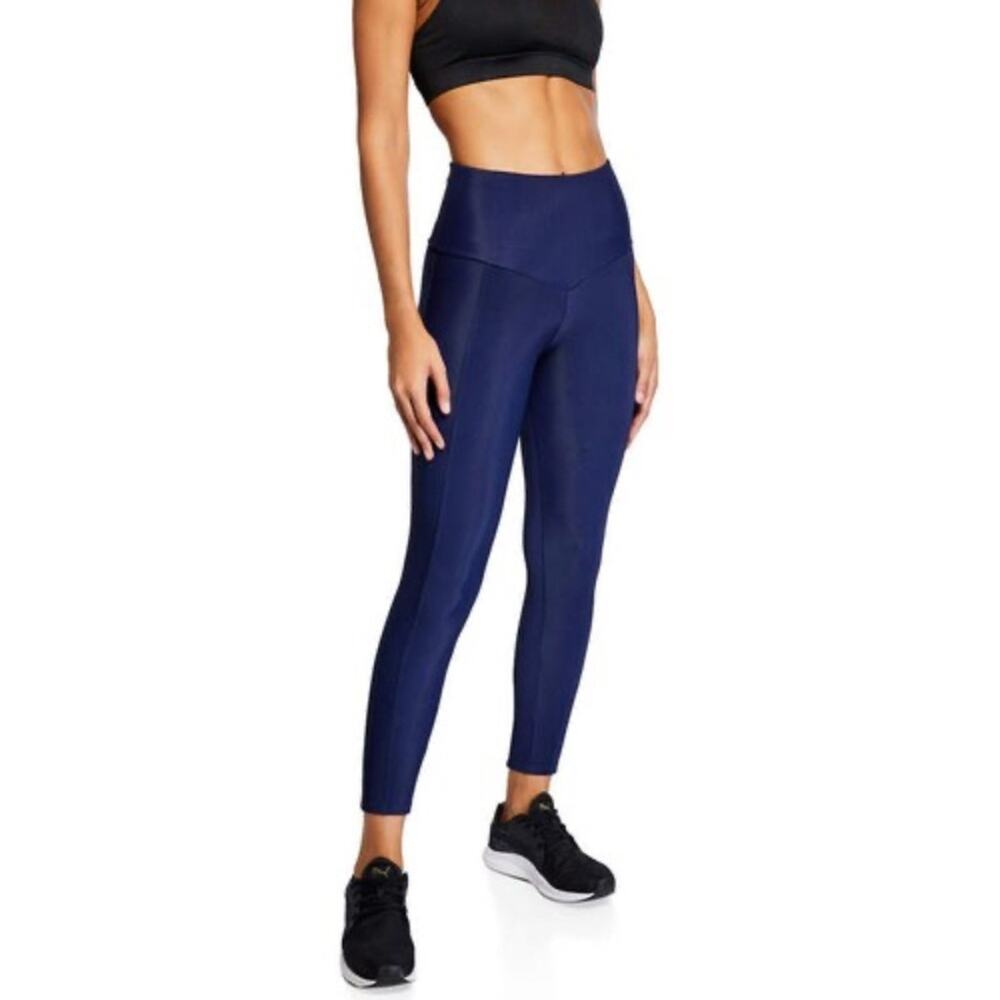 ONZIE YOGA WEAR Sweetheart Midi Legging Marine Navy Blue Ribbed Small/Medium
